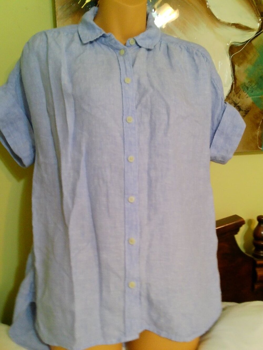 J CREW LINE BLOUSE LIGHT BLUE SIZE XS BEAUTIFUL GREAT QUALITY